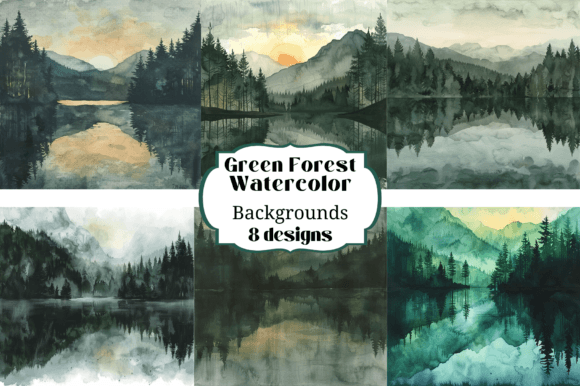 Bring the Forest to Your Art: 8 Green Forest Watercolor Backgrounds