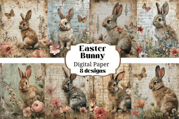 Elevate Spring Projects with Easter Bunny & Flowers Backgrounds