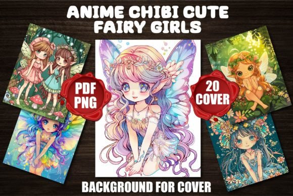 Enchanting Anime Chibi Fairy Backgrounds for Covers