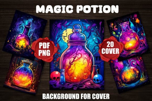 Enchanting Magic Potion Backgrounds for Cover Design