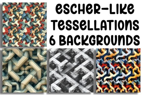 Escher-like Tessellations: Visual Illusion Backgrounds