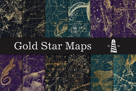 Gold Star Map Backgrounds: A Treasure for Your Creative Projects