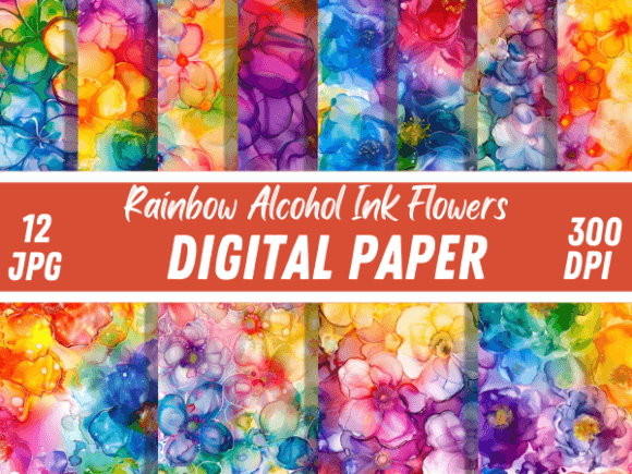 Rainbow Alcohol Ink Flowers: A Designer's Guide to Vibrant Digital Art