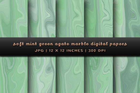 Serene Sophistication: Soft Mint Green Agate Marble Backgrounds