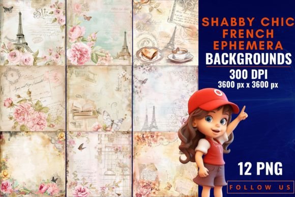 Shabby Chic French Ephemera Backgrounds: A Vintage Design Guide