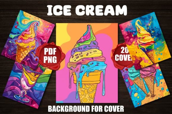 Sweeten Your Brand with Ice Cream Backgrounds for Covers