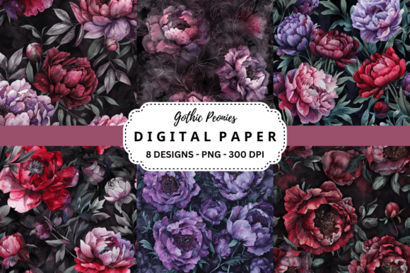 The Allure of Gothic Peonies Backgrounds: A Designer's Asset
