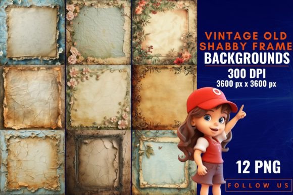 Timeless Textures: Using Shabby Frame Backgrounds