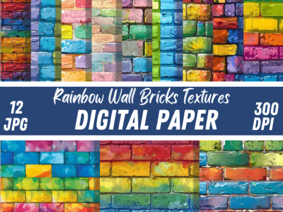 Unlock Creative Potential with Rainbow Wall Bricks Texture Backgrounds