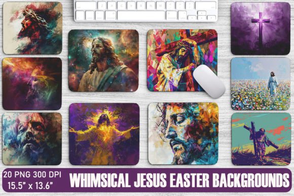 Whimsical Jesus Easter Backgrounds: A Designer's Creative Asset