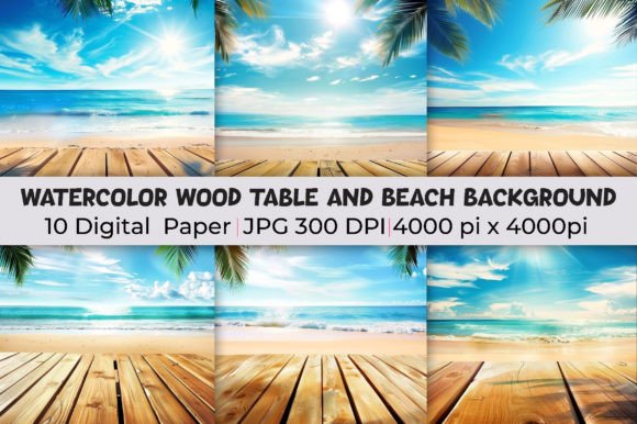 Wood Table and Beach Backgrounds: A Designer's Texture Toolkit